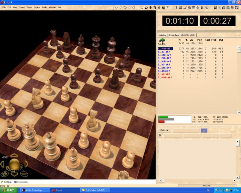 Screenshot ze hry Fritz Chess 9 - Recenze-her.cz