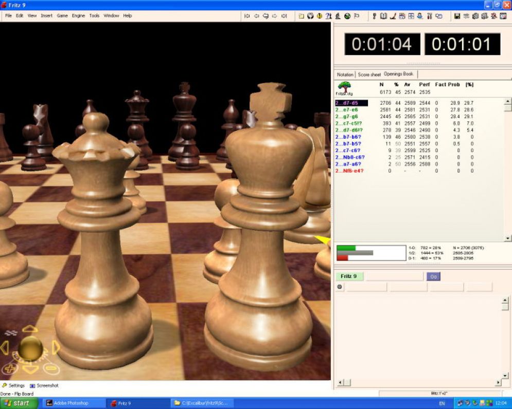 Screenshot ze hry Fritz Chess 9 - Recenze-her.cz