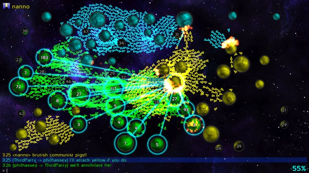 Screenshot ze hry Galcon Fusion - Recenze-her.cz