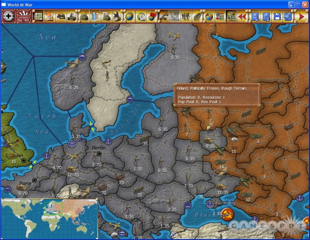 Screenshot ze hry Gary Grigsby�s World at War: A World Divided - Recenze-her.cz