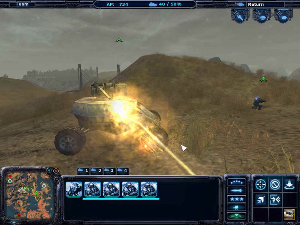 Screenshot ze hry Ground Control 2: Operation Exodus  - Recenze-her.cz