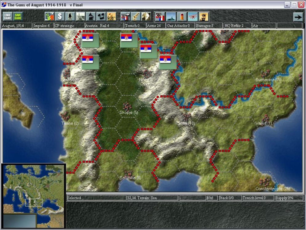 Screenshot ze hry Guns of August - Recenze-her.cz