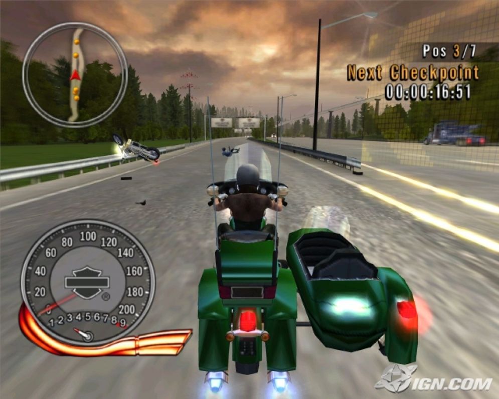 Screenshot ze hry Harley Davidson: Race to the Rally - Recenze-her.cz
