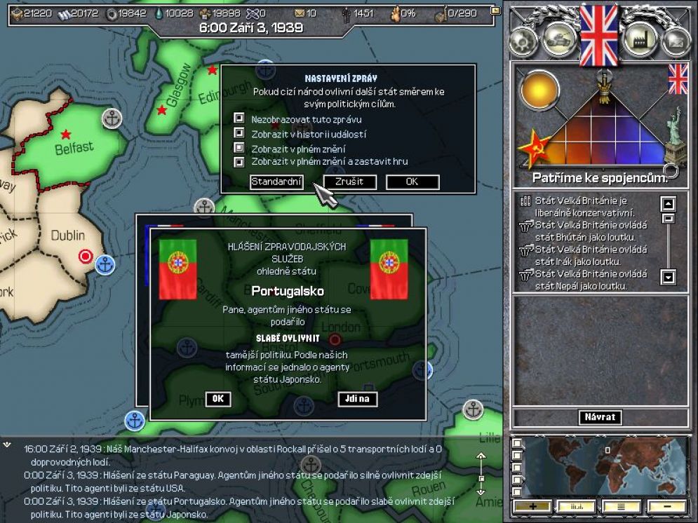 Screenshot ze hry Hearts of Iron - Recenze-her.cz