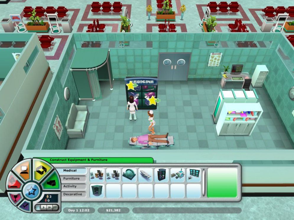 Screenshot ze hry Hospital Tycoon - Recenze-her.cz