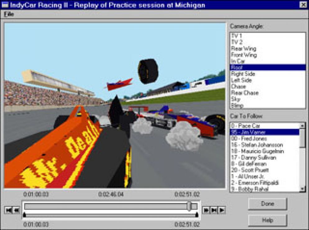 Screenshot ze hry IndyCar Racing II - Recenze-her.cz