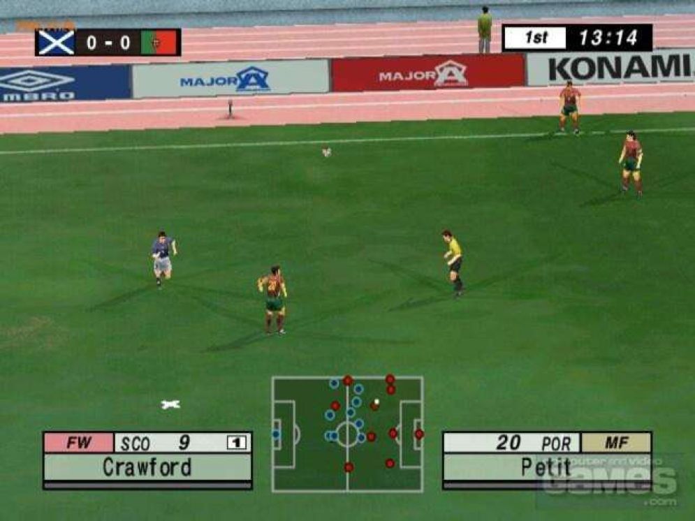 Screenshot ze hry International Superstar Soccer 3 - Recenze-her.cz