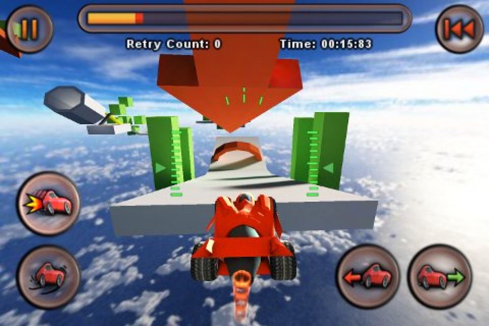 Screenshot ze hry Jet Car Stunts - Recenze-her.cz