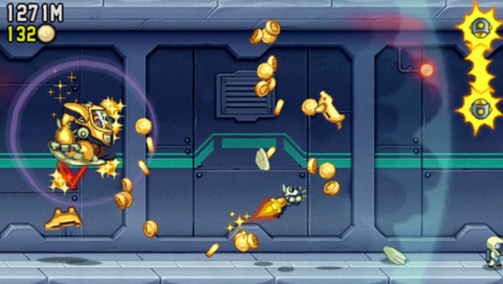 Screenshot ze hry Jetpack Joyride - Recenze-her.cz