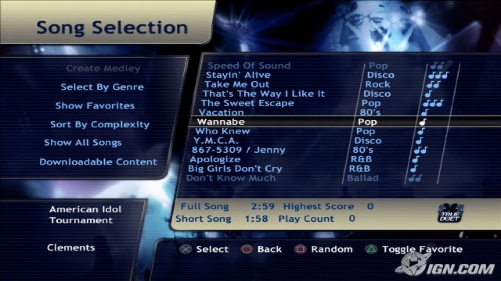 Screenshot ze hry Karaoke Revolution Presents: American Idol Encore 2 - Recenze-her.cz