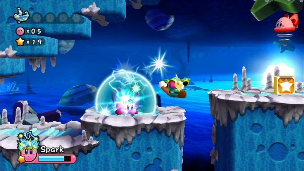 Screenshot ze hry Kirbys Adventure Wii - Recenze-her.cz