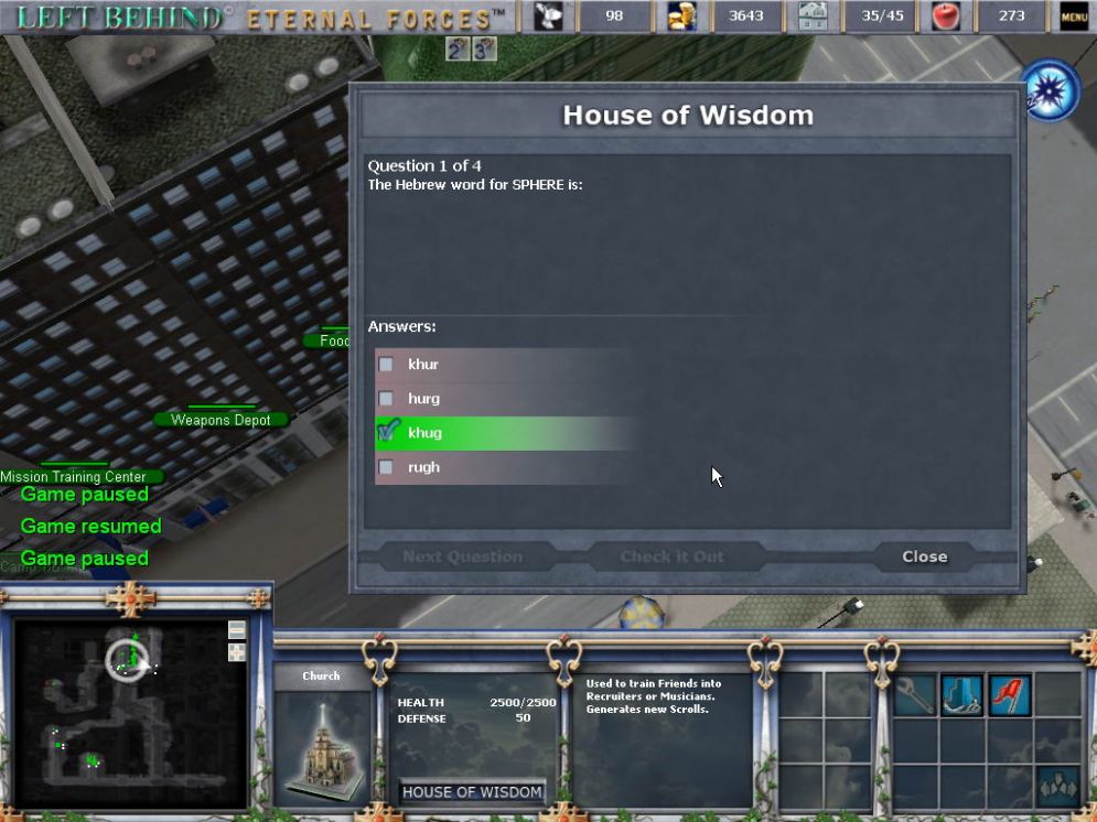 Screenshot ze hry Left Behind: Eternal Forces - Recenze-her.cz