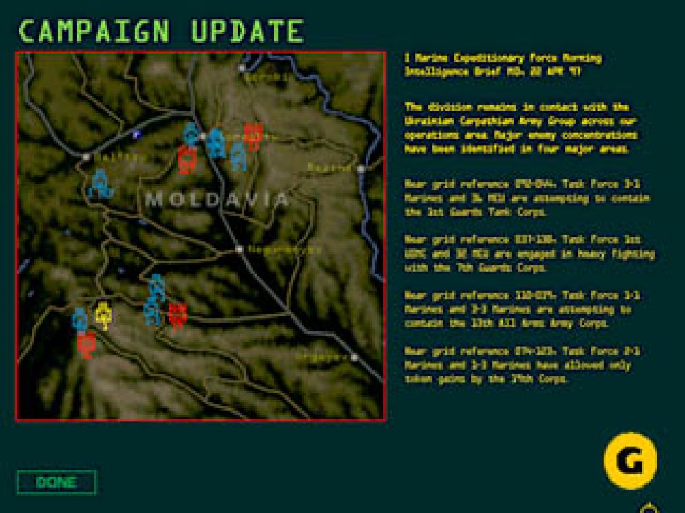 Screenshot ze hry M1 Tank Platoon II - Recenze-her.cz