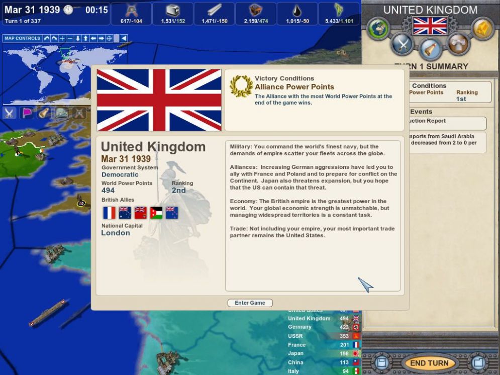Screenshot ze hry Making History: The Calm & the Storm - Recenze-her.cz
