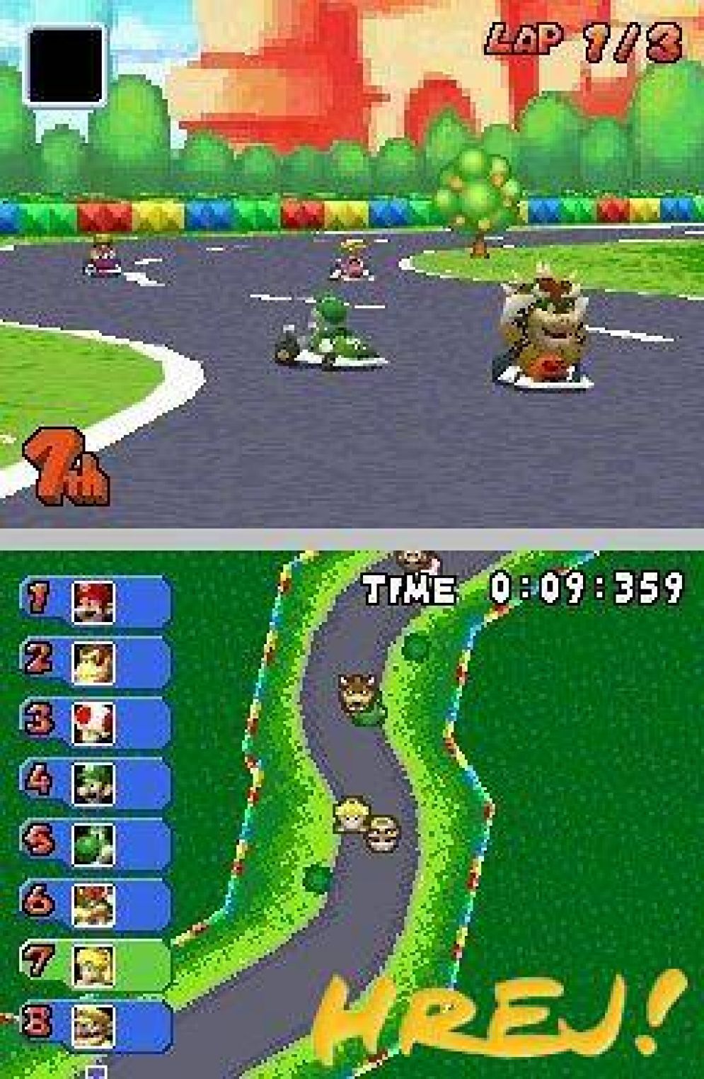 Screenshot ze hry Mario Kart DS - Recenze-her.cz