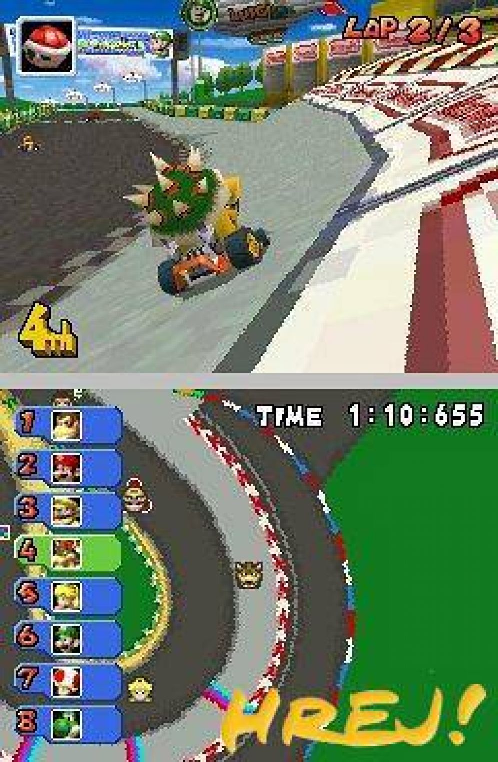 Screenshot ze hry Mario Kart DS - Recenze-her.cz