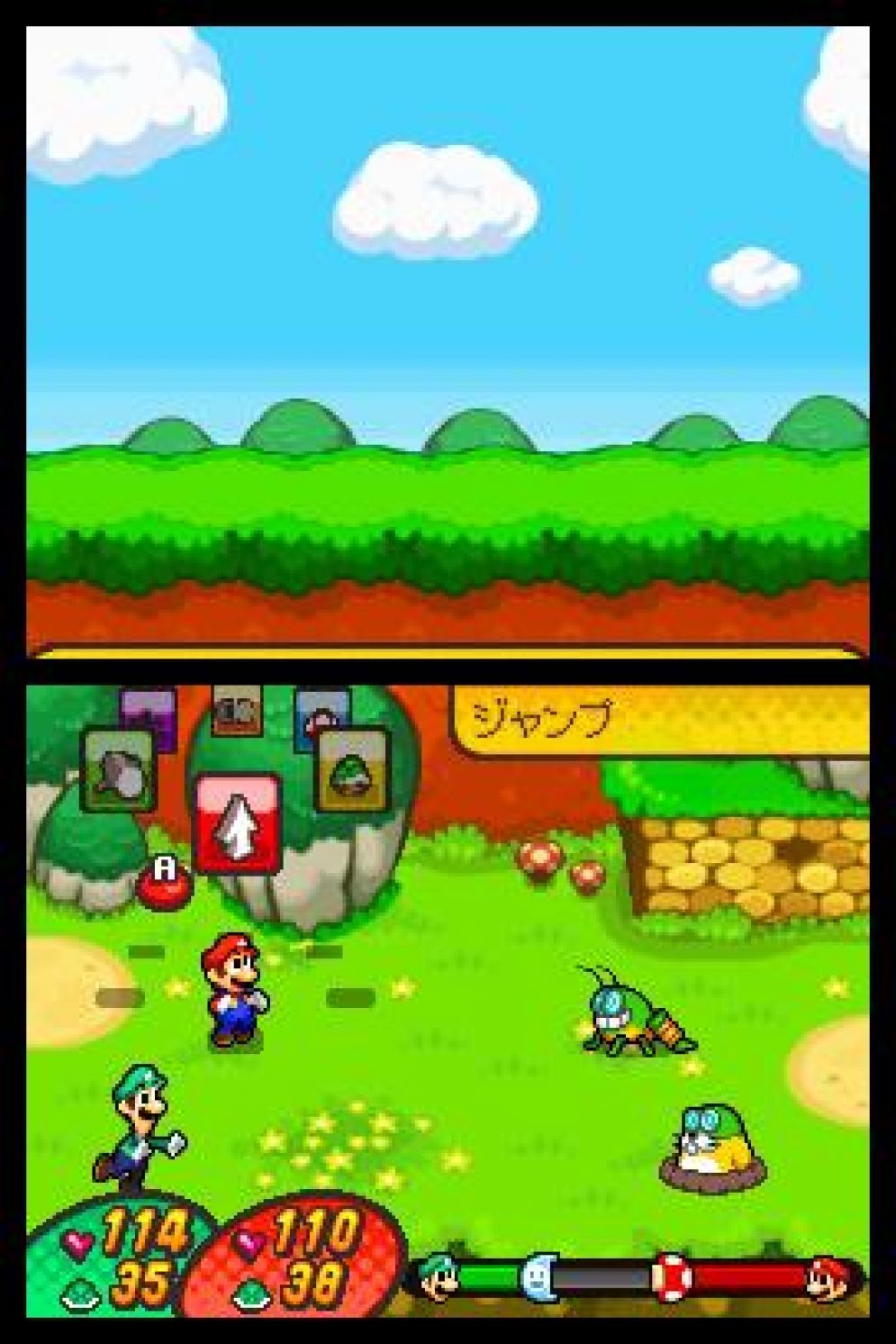 Screenshot ze hry Mario & Luigi: Bowsers Inside Story - Recenze-her.cz