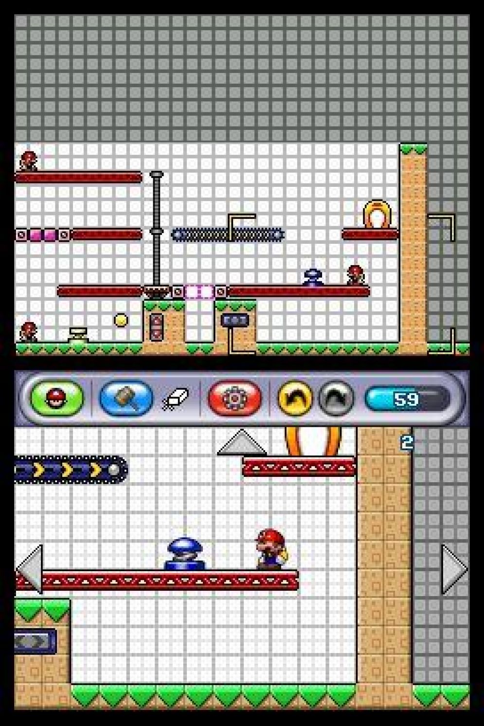 Screenshot ze hry Mario vs. Donkey Kong 2: March of the Minis - Recenze-her.cz