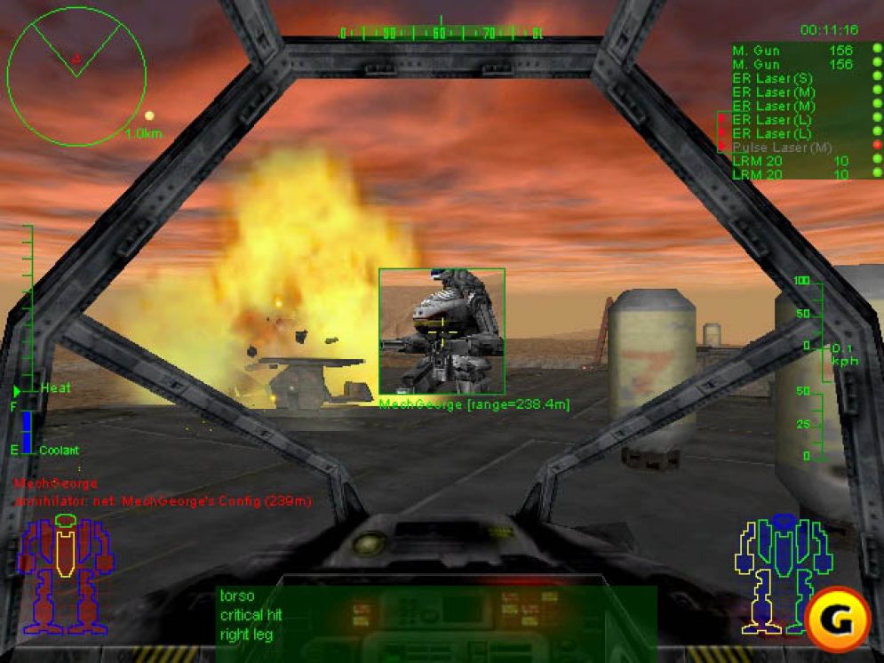 Screenshot ze hry Mechwarrior III - Recenze-her.cz