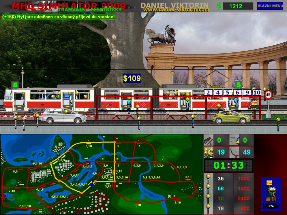 Screenshot ze hry MHD Simulator 2009 - Recenze-her.cz