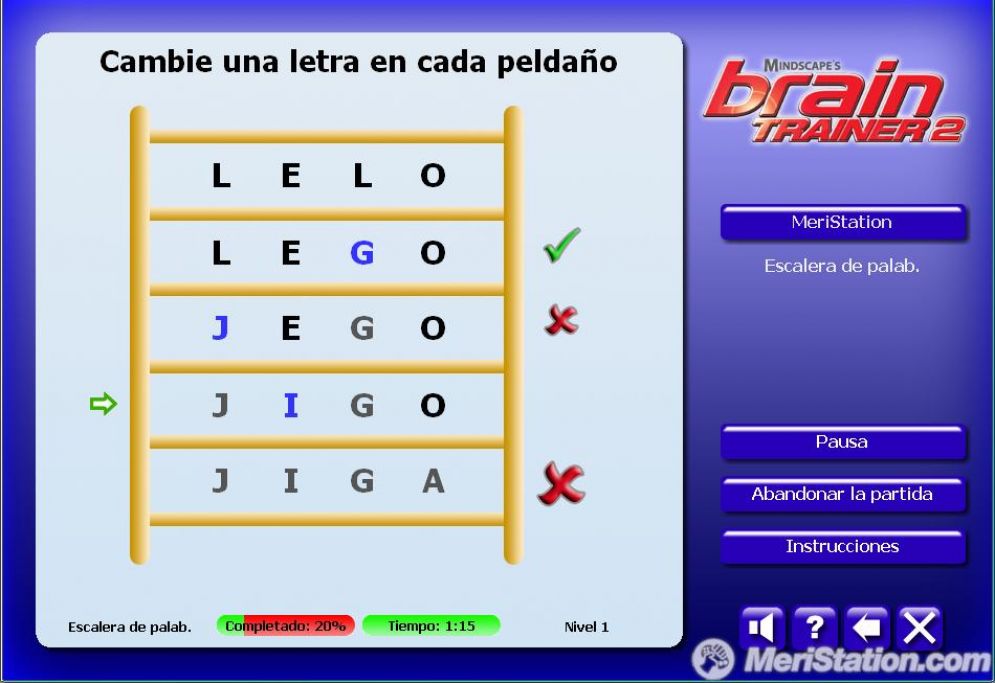 Screenshot ze hry Mindscapes Brain Trainer 2 - Recenze-her.cz