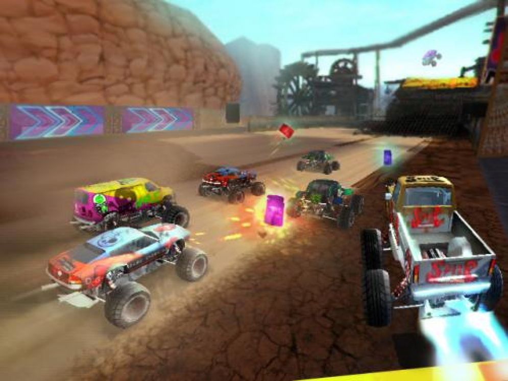 Screenshot ze hry Monster 4x4: Stunt Racer - Recenze-her.cz