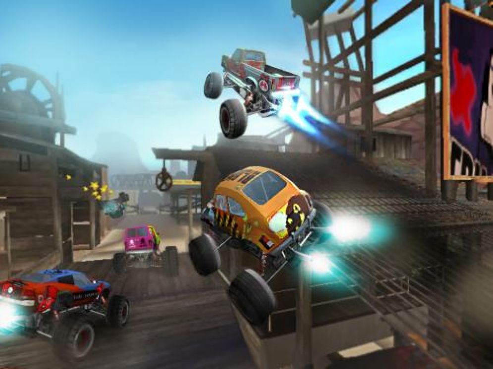 Screenshot ze hry Monster 4x4: Stunt Racer - Recenze-her.cz