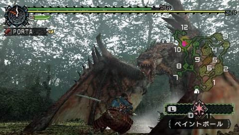 Screenshot ze hry Monster Hunter Freedom - Recenze-her.cz