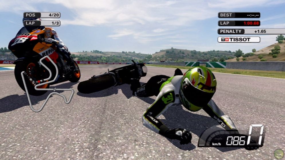 Screenshot ze hry MotoGP 07 - Recenze-her.cz