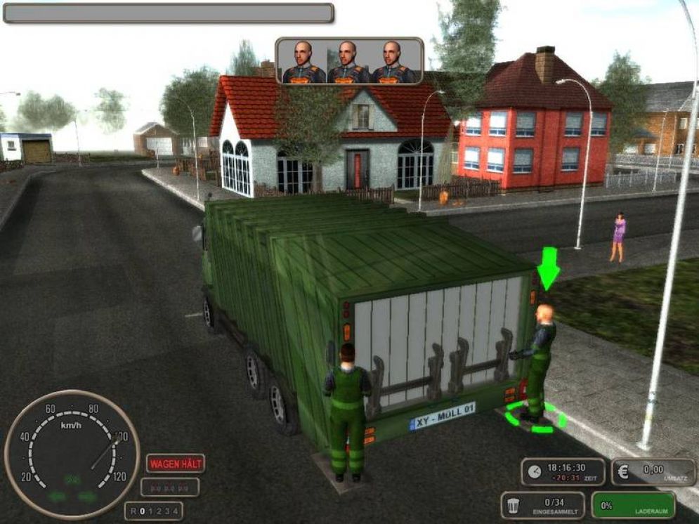 Screenshot ze hry Mllabfuhr-Simulator 2008 - Recenze-her.cz