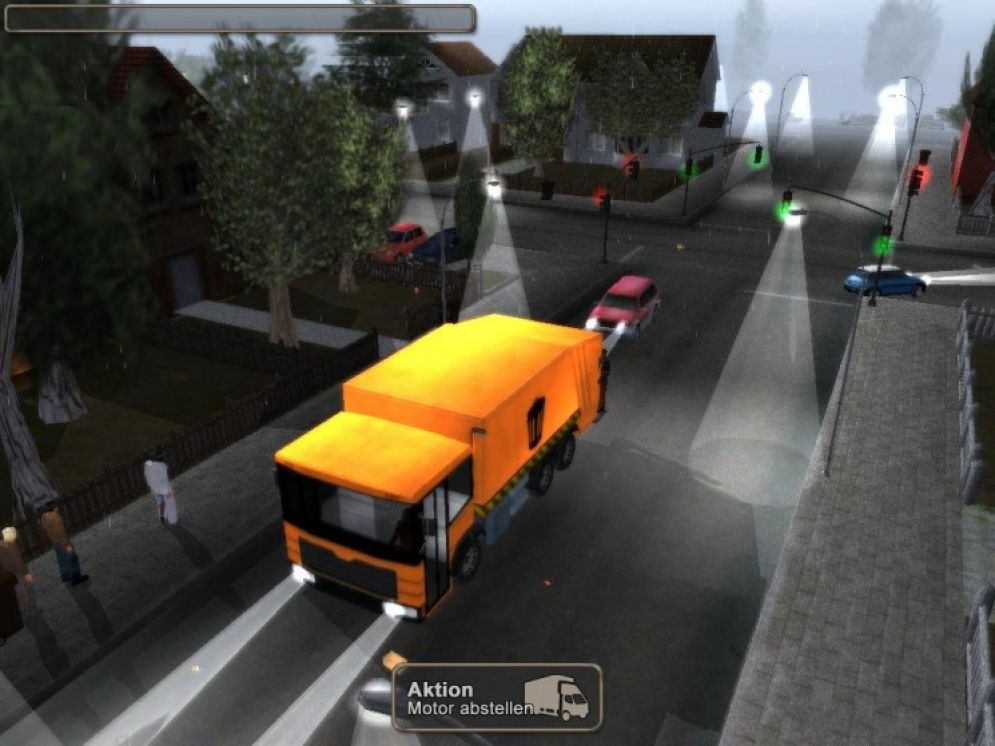 Screenshot ze hry Mllabfuhr-Simulator 2008 - Recenze-her.cz
