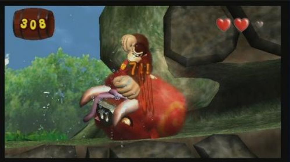 Screenshot ze hry New Play Control! Donkey Kong Jungle Beat - Recenze-her.cz