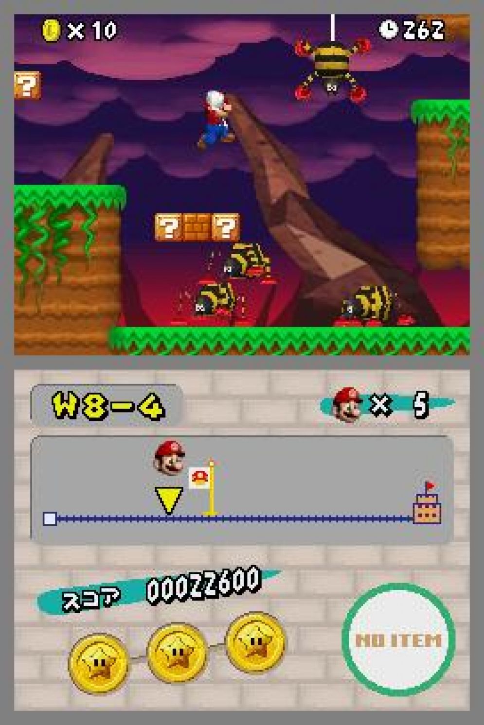Screenshot ze hry New Super Mario Bros. - Recenze-her.cz