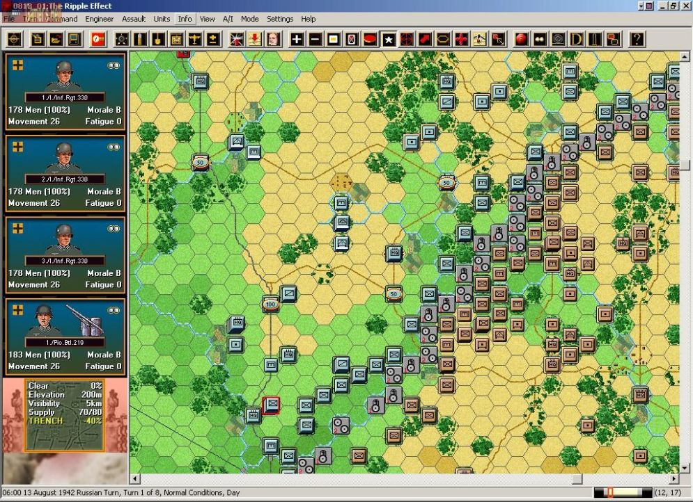 Screenshot ze hry Panzer Campaigns: Rhev 42  - Recenze-her.cz