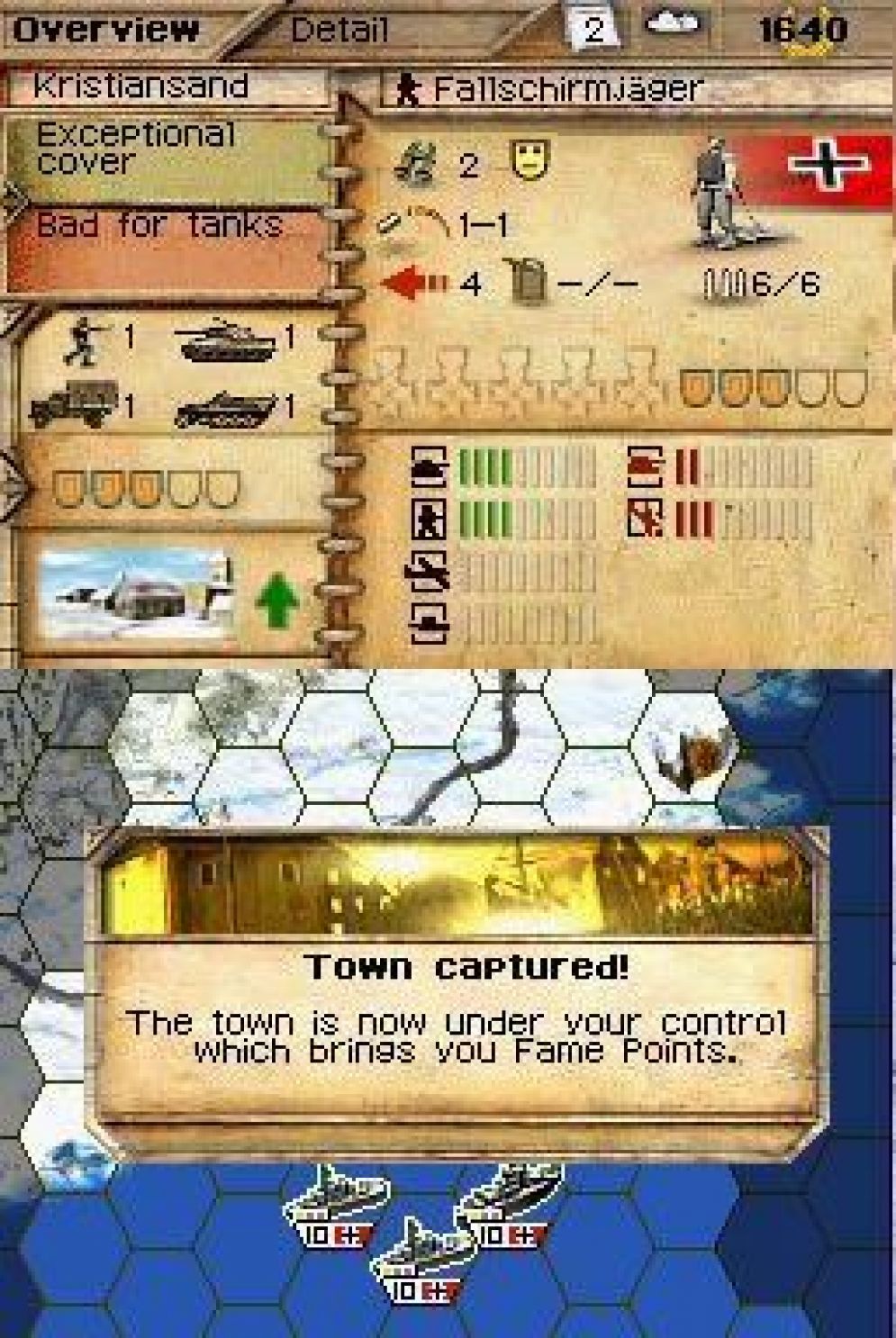 Screenshot ze hry Panzer Tactics DS - Recenze-her.cz