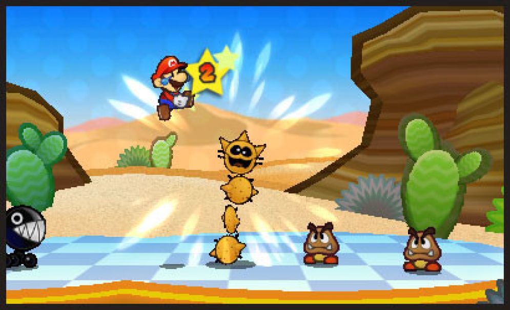 Screenshot ze hry Paper Mario 3DS - Recenze-her.cz