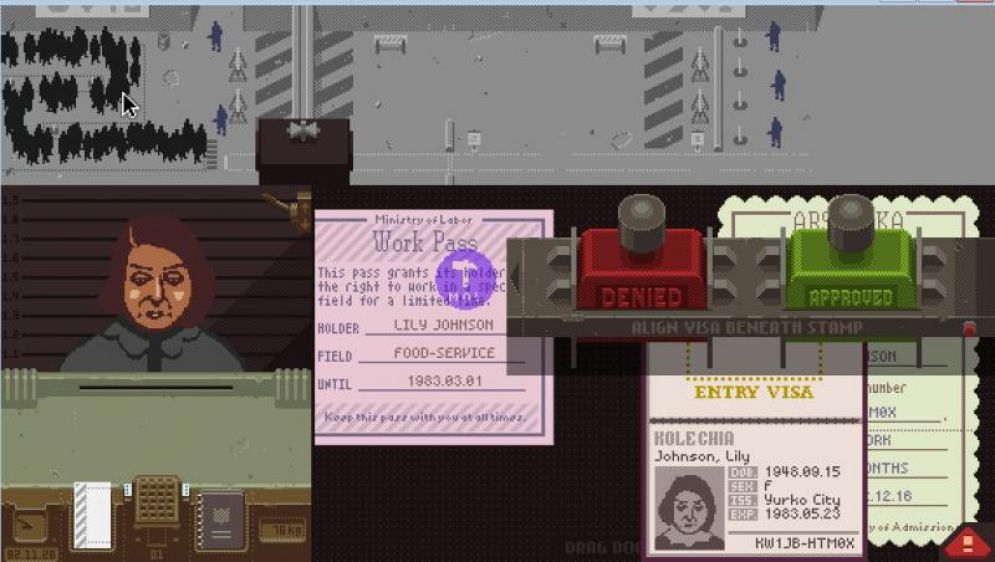 Screenshot ze hry Papers, Please - Recenze-her.cz