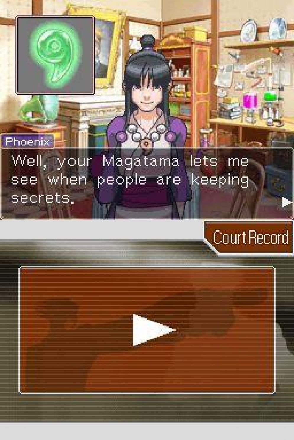 Screenshot ze hry Phoenix Wright: Ace Attorney Trials and Tribulations - Recenze-her.cz