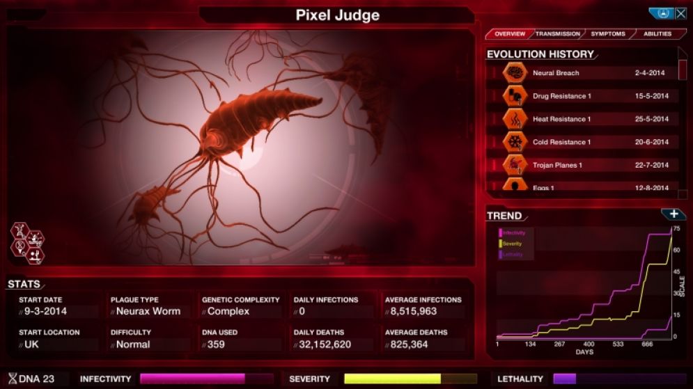 Screenshot ze hry Plague Inc. - Recenze-her.cz