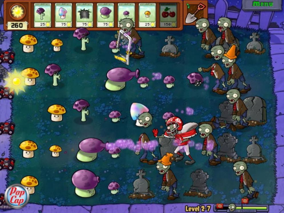 Screenshot ze hry Plants vs. Zombies - Recenze-her.cz
