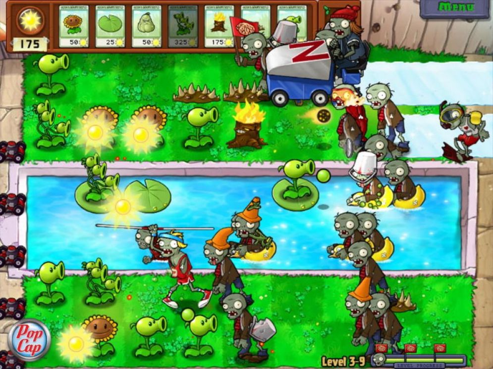 Screenshot ze hry Plants vs. Zombies - Recenze-her.cz