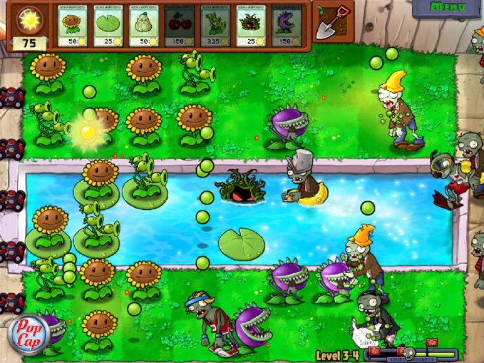 Screenshot ze hry Plants vs. Zombies - Recenze-her.cz