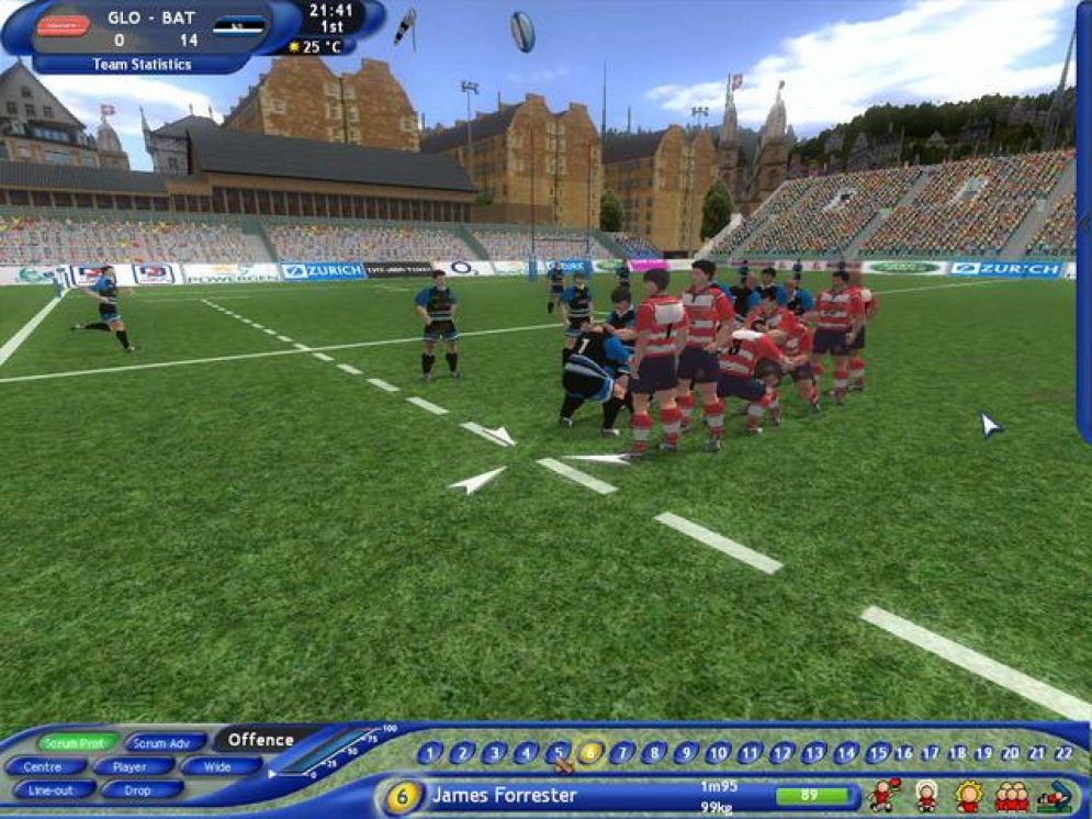 Screenshot ze hry Pro Rugby Manager 2004 - Recenze-her.cz