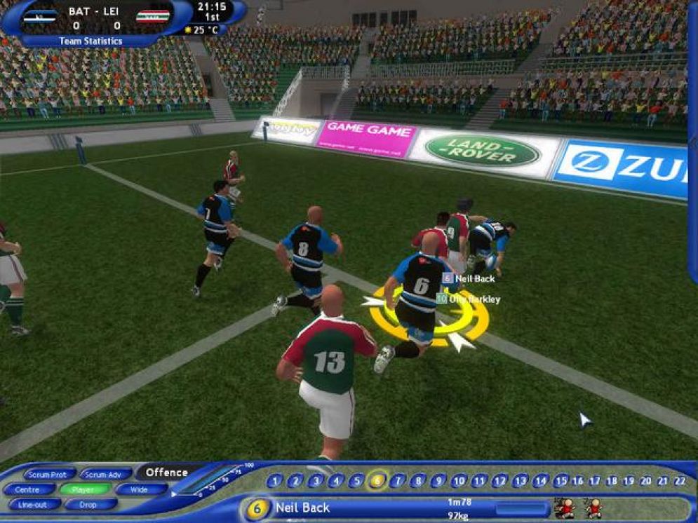 Screenshot ze hry Pro Rugby Manager 2004 - Recenze-her.cz