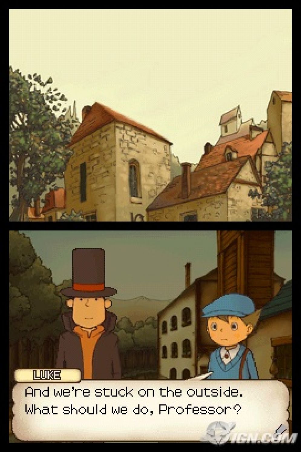 Screenshot ze hry Professor Layton and the Curious Village - Recenze-her.cz