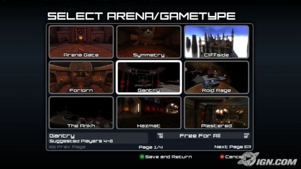 Screenshot ze hry Quake Arena Arcade - Recenze-her.cz