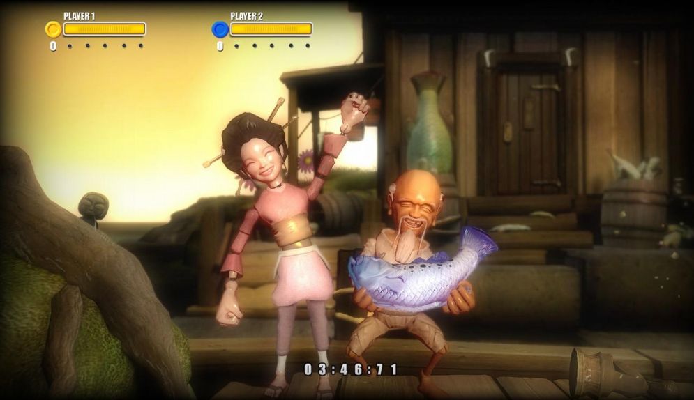 Screenshot ze hry Rag Doll Kung Fu: Fists of Plastic - Recenze-her.cz