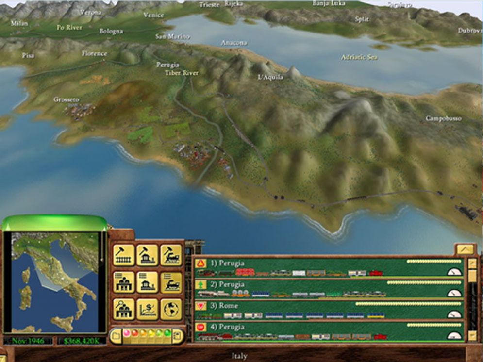 Screenshot ze hry Railroad Tycoon 3 - Recenze-her.cz