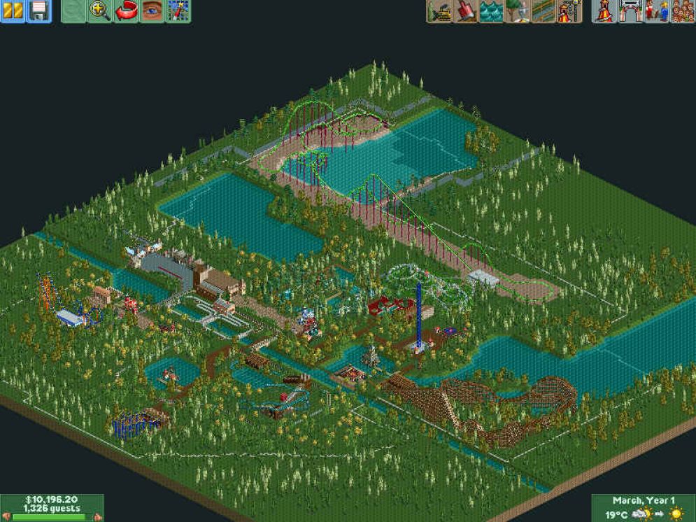 Screenshot ze hry RollerCoaster Tycoon 2 - Recenze-her.cz