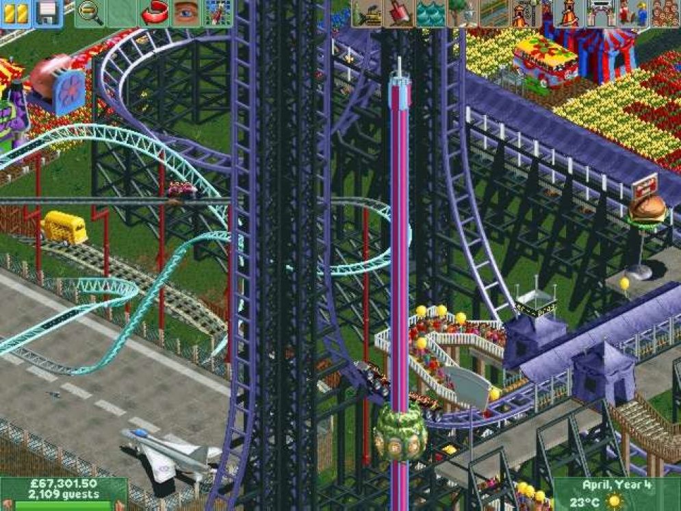 Screenshot ze hry RollerCoaster Tycoon 2: Time Twister - Recenze-her.cz